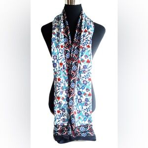 Çınar Otantik Turkish Silk Square Floral Scarf